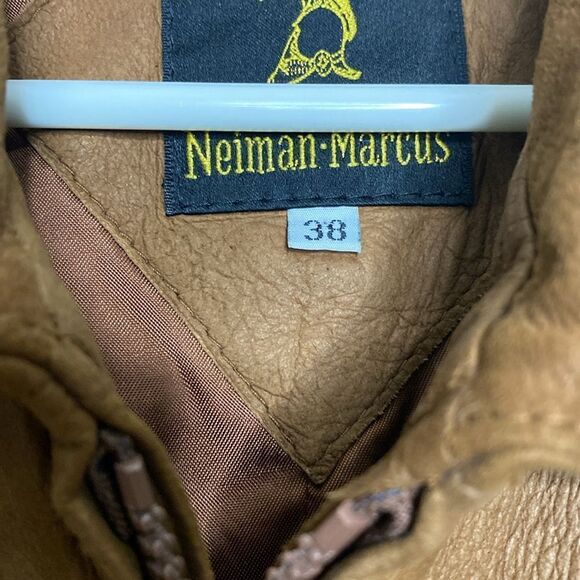 Neiman Marcus Soft Leather Full Zip Jacket Size 38 - Picture 3 of 4